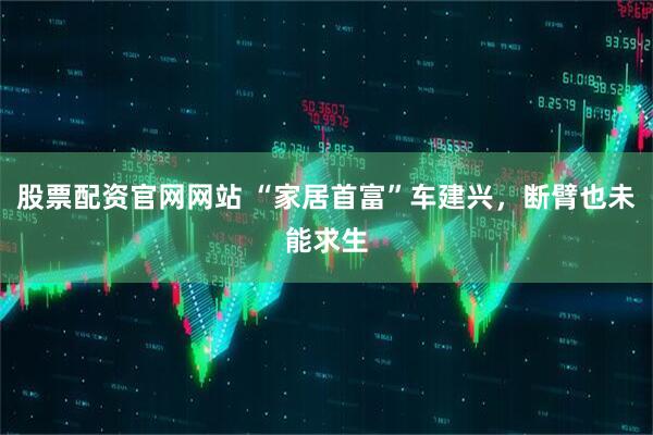 股票配资官网网站 “家居首富”车建兴，断臂也未能求生