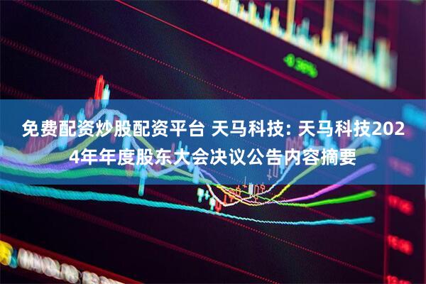 免费配资炒股配资平台 天马科技: 天马科技2024年年度股东大会决议公告内容摘要